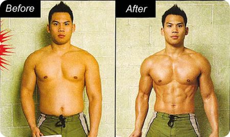 vücut öncesi sonrası